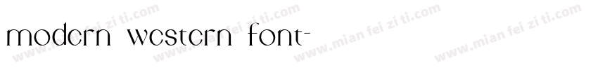 modern western font字体转换